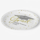 Afstuderen Gold Calligraphy Afstuderen Afstudeerde Papieren Bordje (Gekanteld)