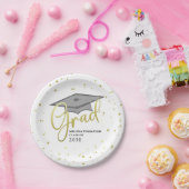 Afstuderen Gold Calligraphy Afstuderen Afstudeerde Papieren Bordje (Feest)