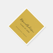 Afstuderen Gold Calligraphy Class of 2023 Servet (Hoek)