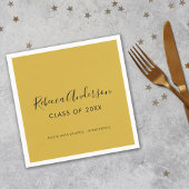 Afstuderen Gold Calligraphy Class of 2023 Servet