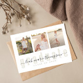 Afstuderen Gold Calligraphy Script Photo Collage Briefkaart