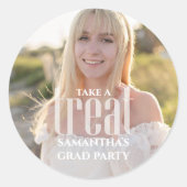 Afstuderen Gold Calligraphy Script Simple Treat Cl Ronde Sticker (Voorkant)