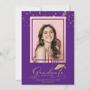 Afstuderen Gold Confetti Afstudeerder Aankondiging