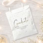 Afstuderen Gold Confetti Modern Calligrafiescript Bedankzakje (Geknipt)