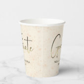 Afstuderen Gold Confetti Modern Calligrafiescript Papieren Bekers (Rechts)