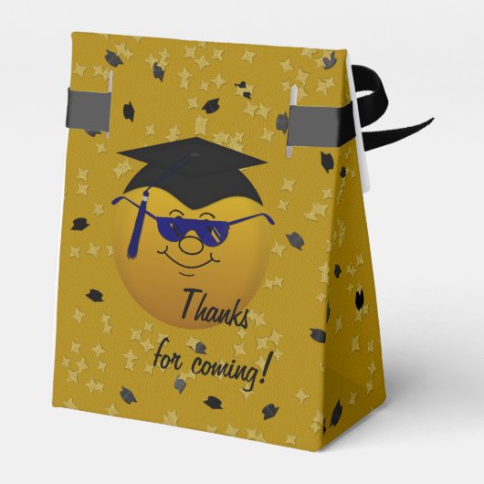 Afstuderen Gold Confetti-Tent Favor Box Bedankdoosjes (Achterkant)