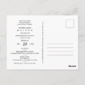 Afstuderen Gold Diamond Wildflower Navy Foto Briefkaart (Achterkant)