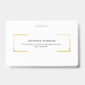 Afstuderen Gold Faux Folie Elegant Badge (Achterkant)