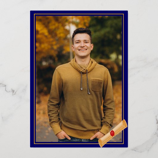 Afstuderen Gold Foil Galaxy koninklijke Kaart (Achterkant)