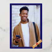 Afstuderen Gold Foil Lichte koninklijke Kaart (Achterkant)