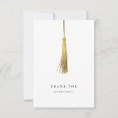 Afstuderen Gold Foil Tassel - Aangepast Bedankkaart (Voorkant)