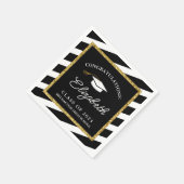 Afstuderen Gold Glitter Script Graduparty Servet (Hoek)