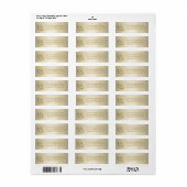 Afstuderen Gold Laurel WreatReturn Address Etiket (Full Sheet)