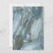 Afstuderen Gold Lijst Pet Marble Graduation Party Kaart (Achterkant)