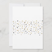 Afstuderen Gold Nodig Party Polka Dot Stars uit Kaart (Achterkant)