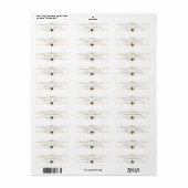 Afstuderen Gold ornament elegant retouradres Etiket (Full Sheet)