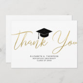 Afstuderen Gold Pet Bedankt Modern Script (Voorkant / Achterkant)