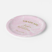 Afstuderen Gold Pink Modern Personal Papieren Bordje (Gekanteld)