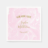 Afstuderen Gold Pink Modern Personal Servet (Voorkant)