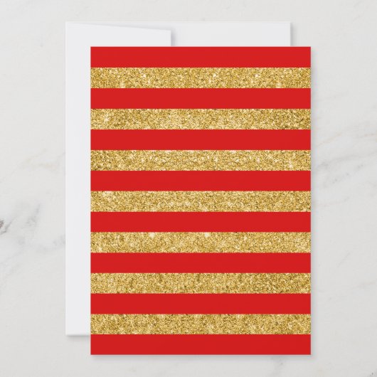 Afstuderen - Gold Red Black Stripes Kaart (Achterkant)