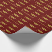 Afstuderen Gold Red Gift Wrap Cadeaupapier (Hoek)
