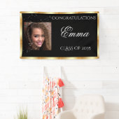 Afstuderen Gold Satin - Persoonlijke foto Spandoek (Insitu)