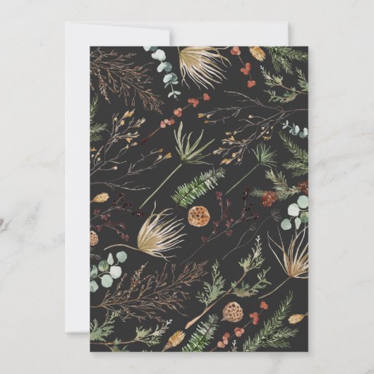 Afstuderen goud 1 foto zwarte boog botanische mode aankondiging (Achterkant)