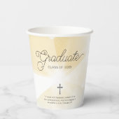 Afstuderen goud Abstract met bijbelversie Papieren Bekers (Achterkant)