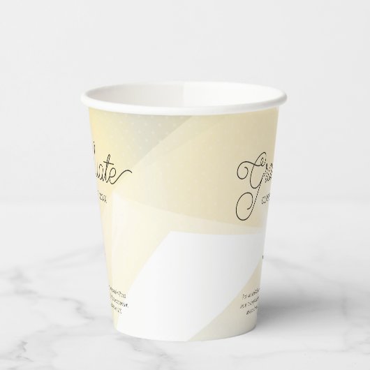 Afstuderen goud Abstract met bijbelversie Papieren Bekers (Links)