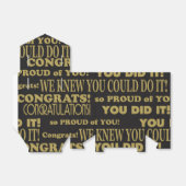 Afstuderen Goud en zwart Bedankdoosjes (Uitgevouwen)