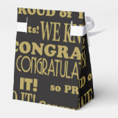 Afstuderen Goud en zwart Bedankdoosjes (Achterkant)