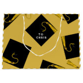 Afstuderen Goud Grote Geschenktas Groot Cadeauzakje (Voorkant)