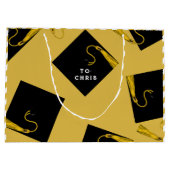 Afstuderen Goud Grote Geschenktas Groot Cadeauzakje (Achterkant)