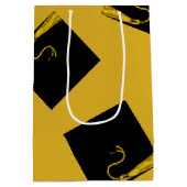 Afstuderen Goud Medium Cadeauzakje (Achterkant)