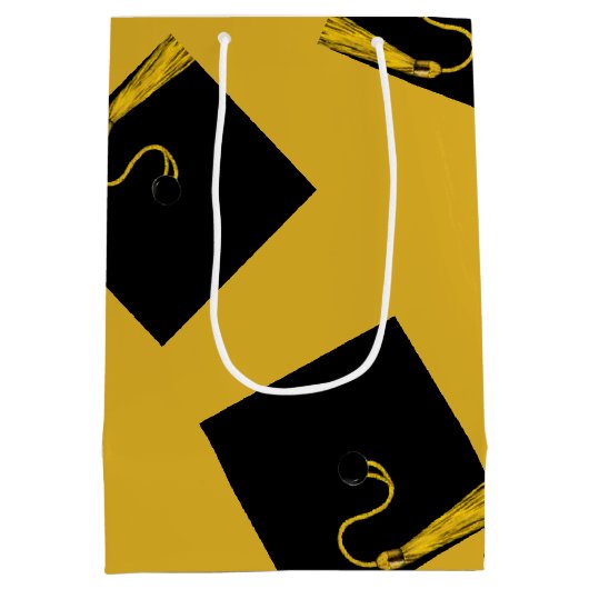 Afstuderen Goud Medium Cadeauzakje (Achterkant)