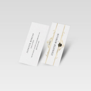 Afstuderen Goud Ornament Elegante Naam Kaart Mini Visitekaartje