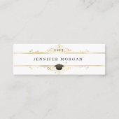 Afstuderen Goud Ornament Elegante Naam Kaart Mini Visitekaartje (Voorkant)