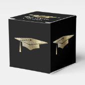 Afstuderen Goud Pet Afstudeerder Party Gast Bedankdoosjes (Voorkant Zijde)