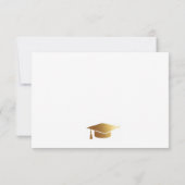 Afstuderen goudassel pet elegant bedankt (Achterkant)