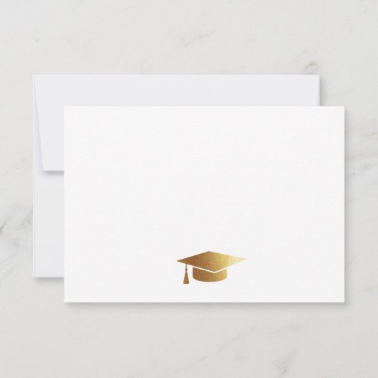 Afstuderen goudassel pet elegant bedankt (Achterkant)