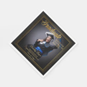 Afstuderen. Gouden aanraking Verheldert je toekoms Servet (Hoek)