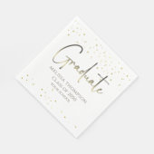 Afstuderen gouden Confetti Moderne kalligrafie Lun Servet (Hoek)