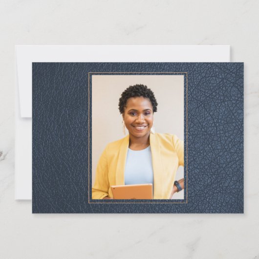 Afstuderen gouden foto van wetschool kaart (Achterkant)