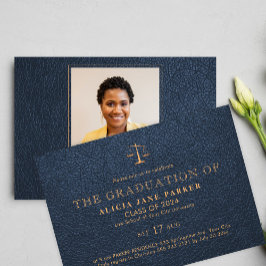 Afstuderen gouden foto van wetschool kaart