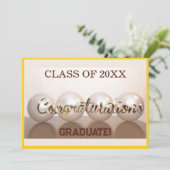 Afstuderen Gouden Gefeliciteerd met de Afstuderen  Kaart (Staand voorkant)