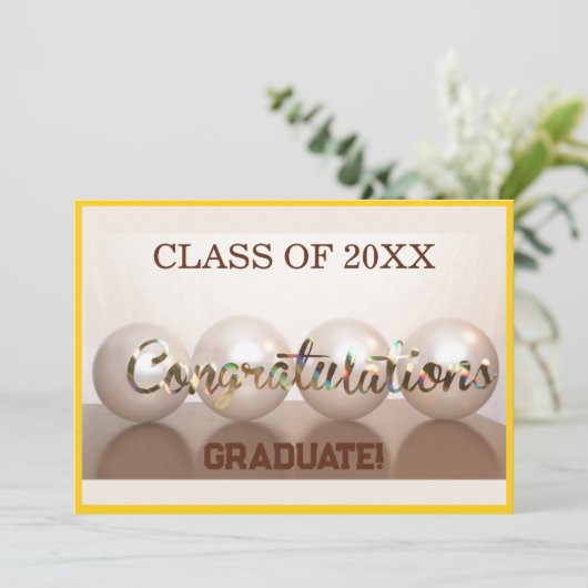 Afstuderen Gouden Gefeliciteerd met de Afstuderen  Kaart (Staand voorkant)