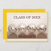 Afstuderen Gouden Gefeliciteerd met de Afstuderen  Kaart (Voorkant / Achterkant)