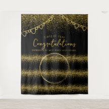 Afstuderen gouden glitter viering foto achtergrond