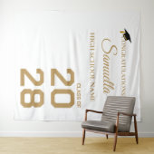 Afstuderen Gouden Script Afstudeerfeest Wandkleed (In Situ (horizontaal))