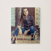 Afstuderen gouden script | Elegant Afstudeerder fo Legpuzzel (Verticaal)